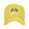 Custom Race Car Pit Crew Checkered Flag Baseball Cap Outdoor Unisex Women's Adjustable Racing Sport Dad Hat Spring Snapback Caps