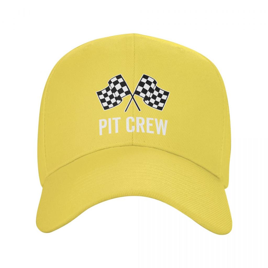 Custom Race Car Pit Crew Checkered Flag Baseball Cap Outdoor Unisex Women's Adjustable Racing Sport Dad Hat Spring Snapback Caps
