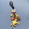 Retro Chinese Phone Chain Cute Fortune God Keyring Hand-woven Plutus Lucky Keychain  Decoration