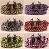 Spider Buckle Punk New Leopard Print Rhinestone Belt Belt Full Diamond European and American Belt Women's Decorative Rhinestone