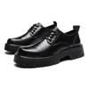 Мужские кожаные туфли на толстой подошве Классические и универсальные черные туфли для повседневного использования в офисе, на улице, на вечеринке, свадьбе, для бизнеса, увеличивающие рост