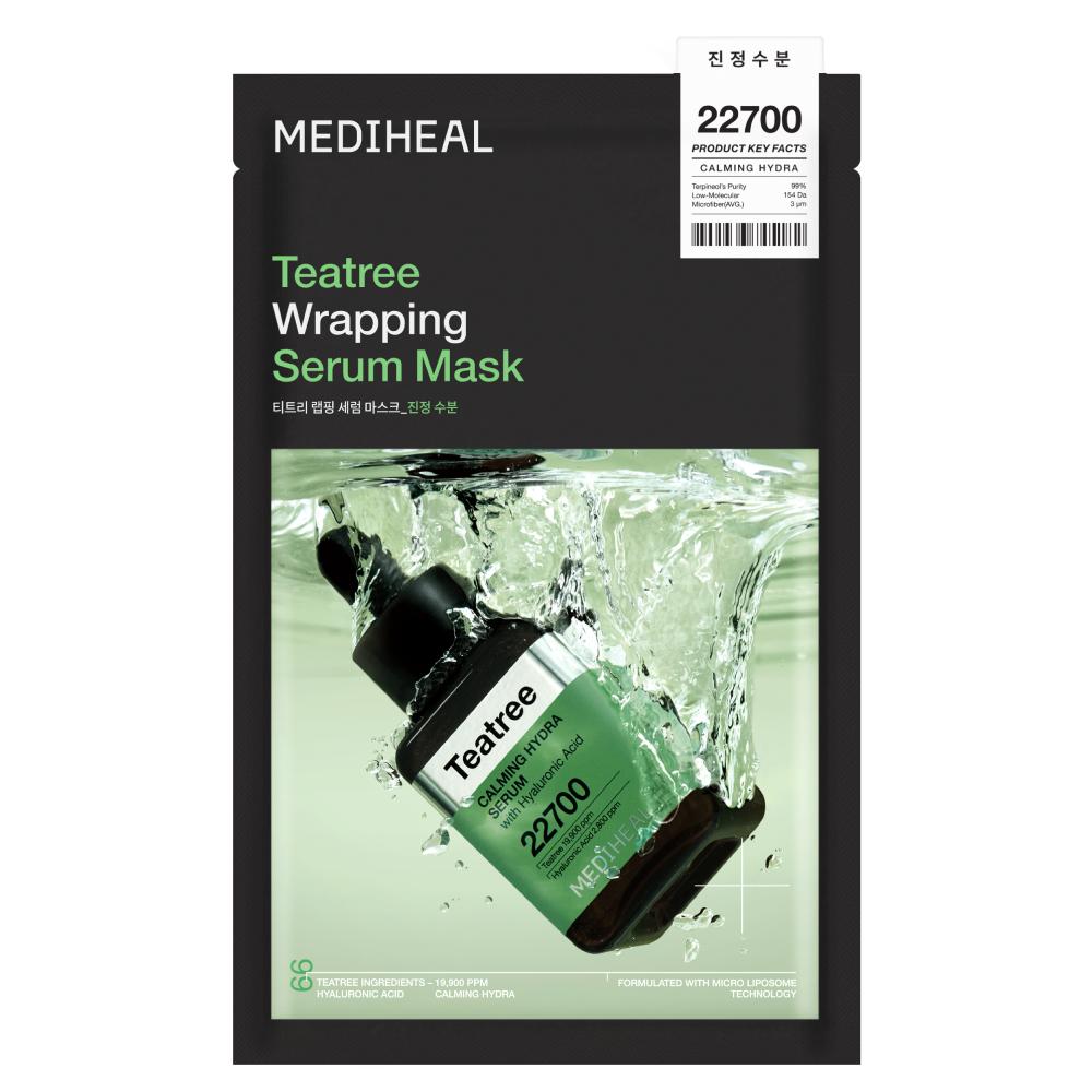Mediheal Обертывающая сывороточная маска (Выберите 1 из 5 типов) (Мадекассосид, Коллаген, Витамин С, Гиалуроновая кислота, Чайное дерево)
