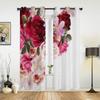 Красивые розы и цветы гиацинта, оконные шторы для гостиной, роскошный декор для спальни, занавески, кухонные оконные занавески