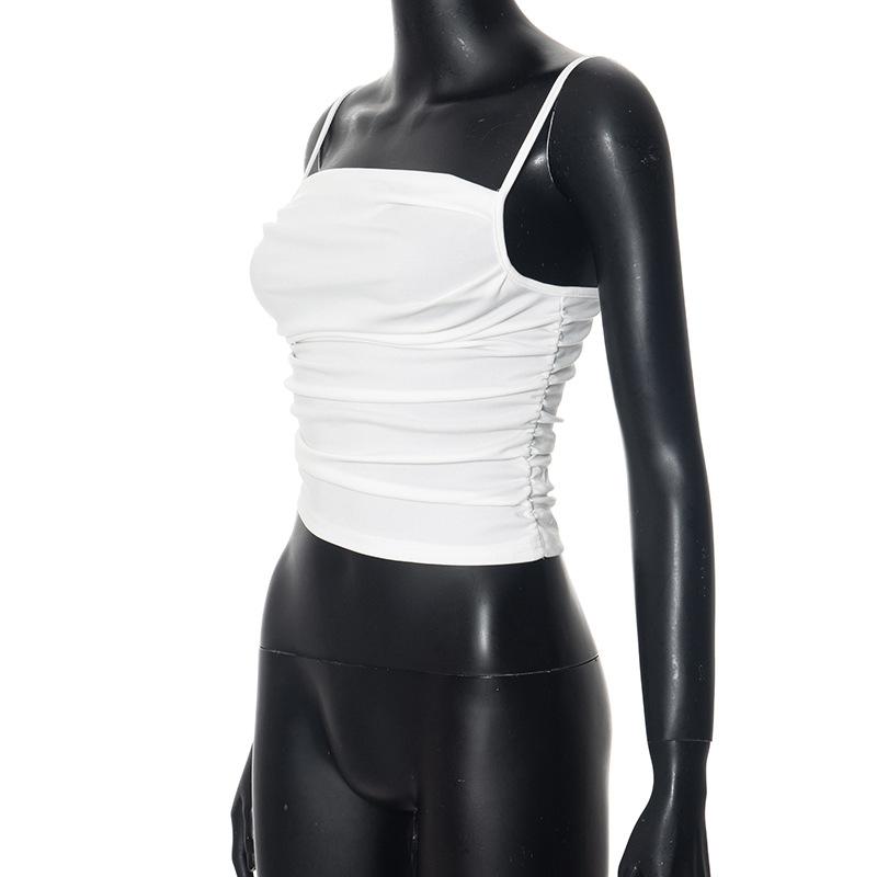 YYFS Женская мода повседневная летняя весна однотонная без рукавов с принтом на подтяжках блузки и рубашки