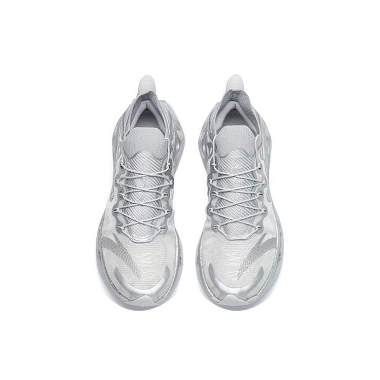 Anta Running Collection Cushioning Slip Resistant Abrasion Resistant Lightweight Low top Running Shoes Men's Silver 112215559-5
