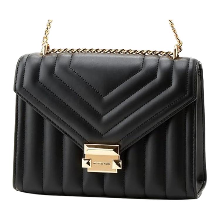 Michael Kors MK Whitney Сумка через плечо с цепочкой и логотипом-буквами Женская сумка через плечо Черный 35R4GWHL6U-BLACK