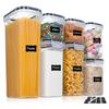 Kitchen Food Storage 7pcs-set Container BPA FREE Cereal Candy Storage Boxes Jar with 10stickers and Pen