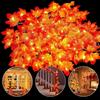 2000LM 1pc Simulation Maple Leaf Thanksgiving Maple Leaf Light String, Party Decor, Party Supplies, Holiday Decor, Holiday Supplies