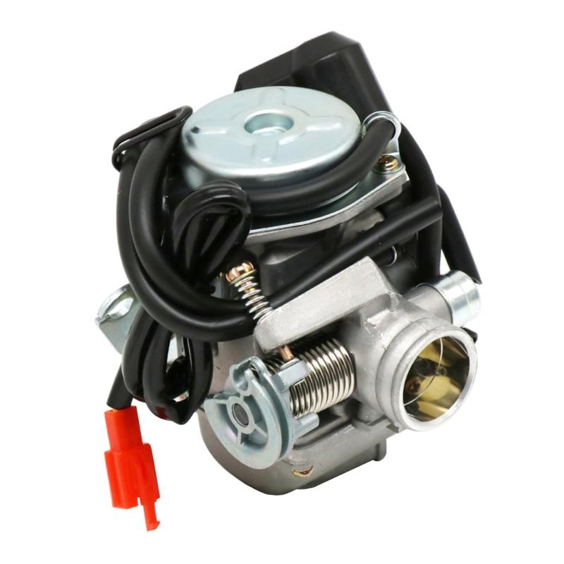 24mm rcycle PD24J Carburetor Electric Choke Fit for GY6 125cc 150cc 152QMI 152QMJ 157QMI 157QMJ Scooter ATV 4