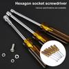 5-10mm Metal Socket Driver Wrenches Screwdriver Hex Key Socket Screwdriver Socket Screwdriver Hand Tool Socket Screwdriver