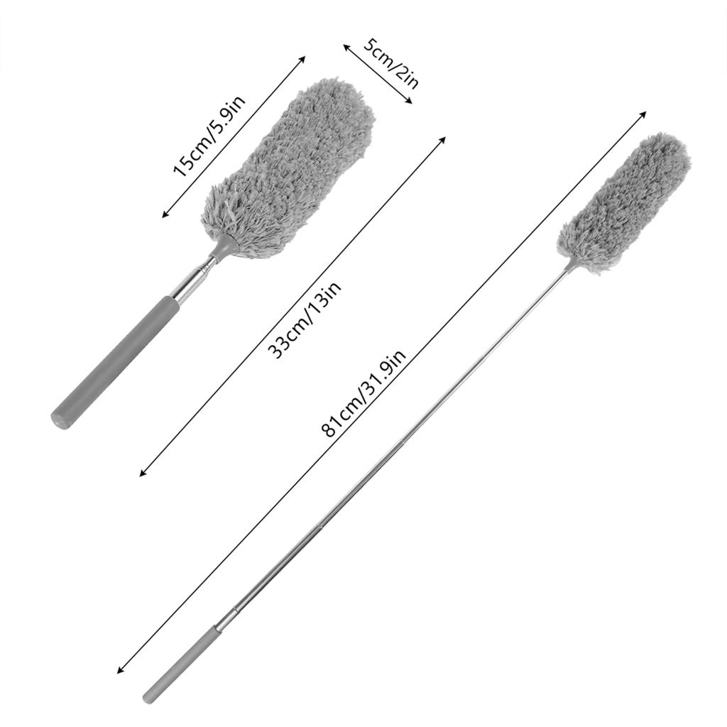 Duster Brush Microfiber Duster with Extension Pole Extendable Gap Dust Tools Retractable Bendable Head Household Cleaning Brush