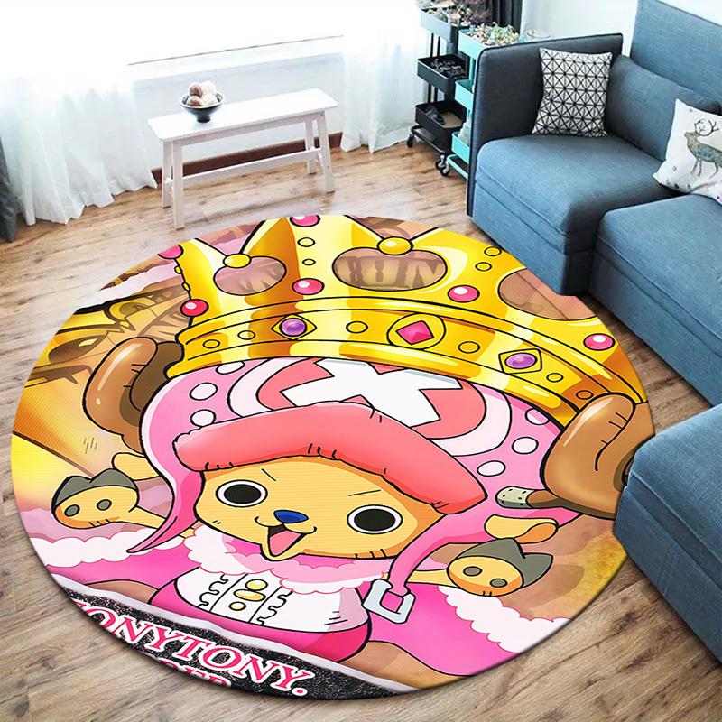 One Piece Tony Tony Chopper Round Area Rug Carpet Rug For Living Room Bedroom Sofa Playroom Decor Nonslip Floor Mat