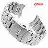 Solid Stainless Steel Strap Watch Band Strap Clasp Replacement 20-22mm