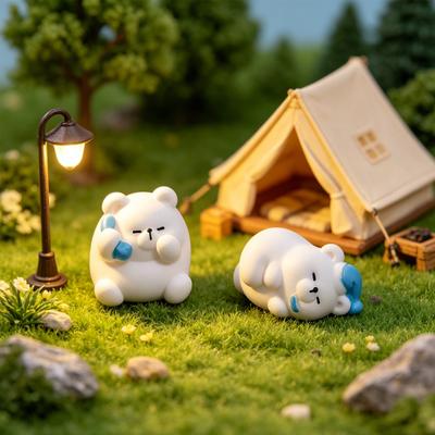 Yousheng 60 шт. Миниатюрные фигурки белого медведя из смолы, крошечные арктические животные, маленькие фигурки белого медведя, пингвина для поделок DIY, микро