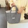 Корейская версия Ins, кружевная весенне-летняя маленькая портативная холщовая сумка, портативная клетчатая сумка большой емкости для хранения косметики для стирки