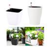 Self Watering Planter with Water Level Indicators Decorative Flower Pots for Bedroom Kitchen Office Home Accessories