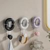 5Pcs Plastic Shower Hooks Punch Free Wall Hanger Light Luxury Suction Cup Hooks  Kitchen