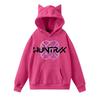 Ladies Fashion Casual Long Sleeve Printed Round Neck Hoodie Pullover Top With  Pockets