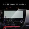 For Lexus LX RX NX ES Model Center Control Tempered Glass Screen Protective Film Auto Interior Sticker Film Car Accessories