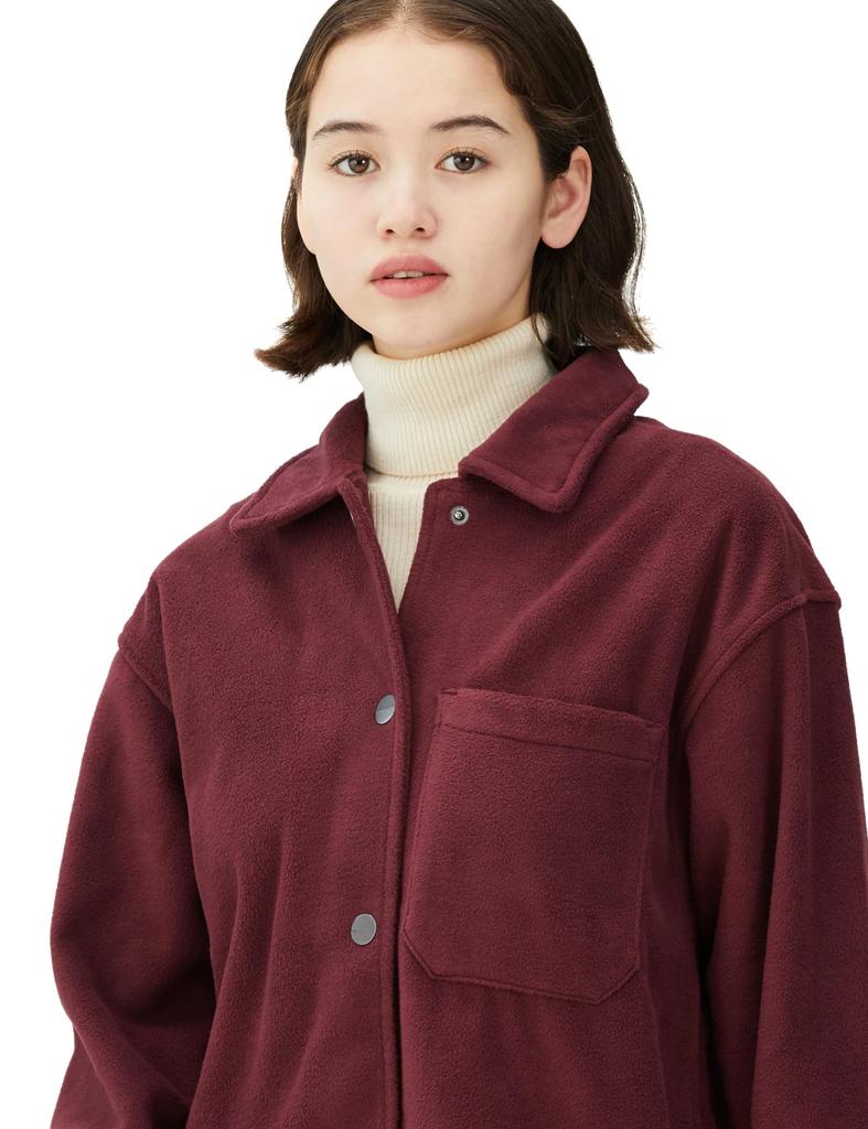 Fleece NB Athletics Fleece Shacket WJ33513 NBY L [New Balance] Women's (NB Burgundy)