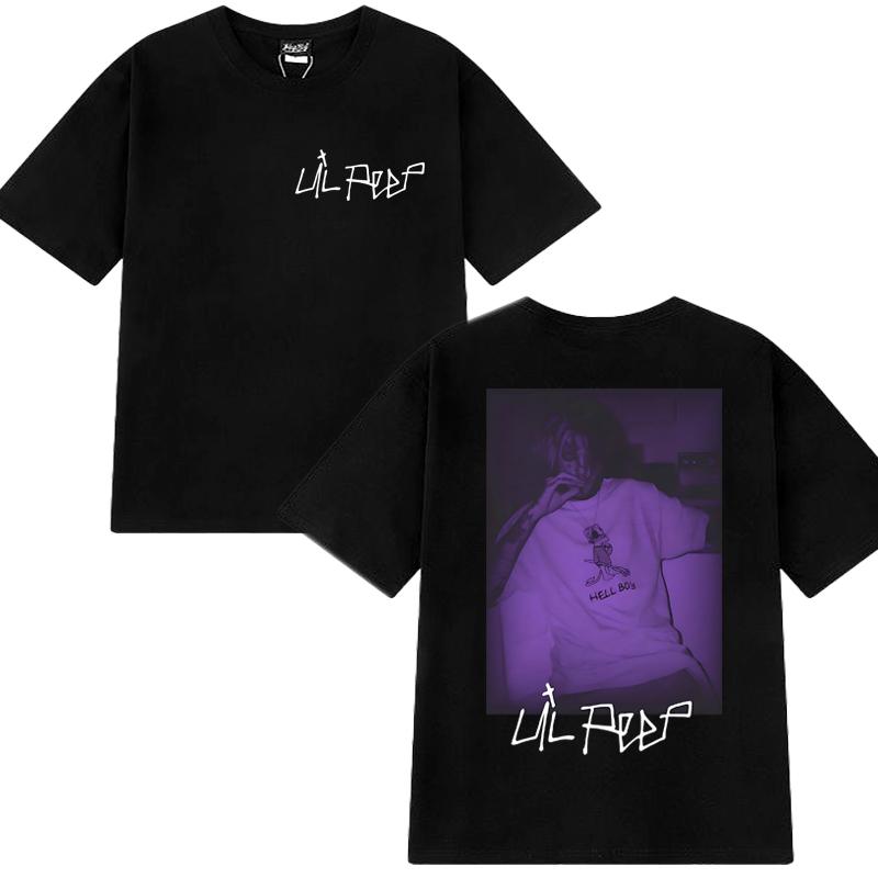 Lil Peep Курящие винтажные музыкальные футболки с коротким рукавом Унисекс Женские Хип-хоп Оверсайз уличная одежда Унисекс 100% Хлопок одежда Футболка