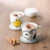 Kanesho Pottery Snoopy Woodstock Smile Face Набор из 623750 "PEANUTS" и кружек, 2, Средний, Прибл.. 280 мл, Япония,
