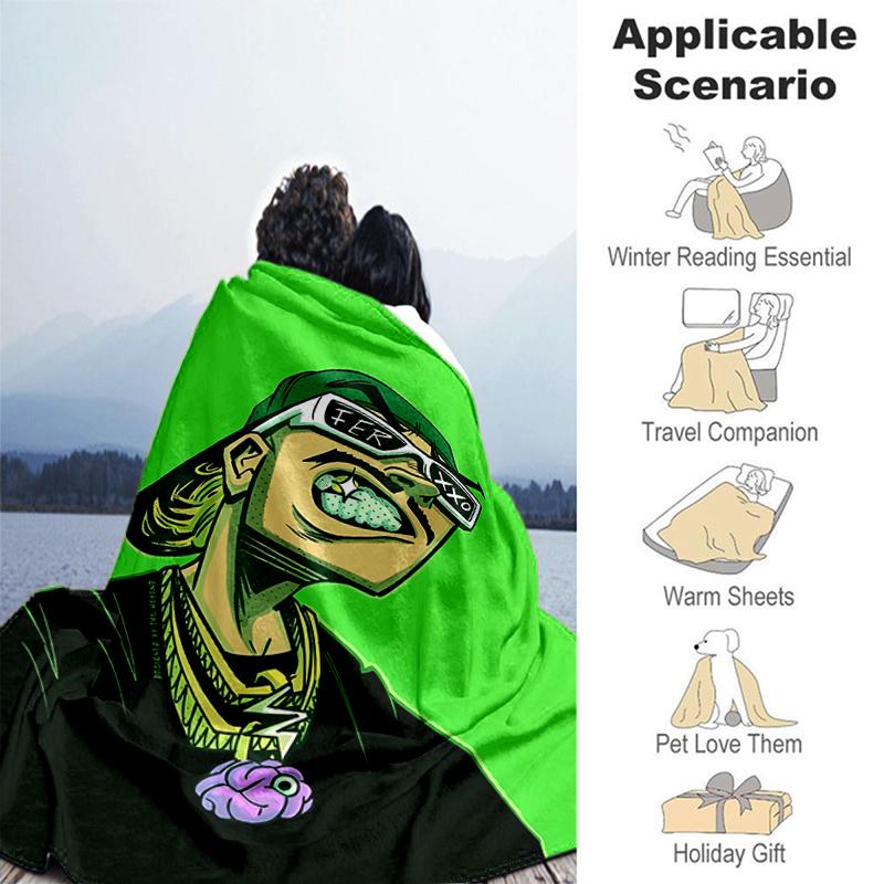 1pc Blanket Feid1 Print Design, Lightweight Blanket for Sofa, Bed- Soft &Warm, Gift for All Seasons like Christmas, Halloween