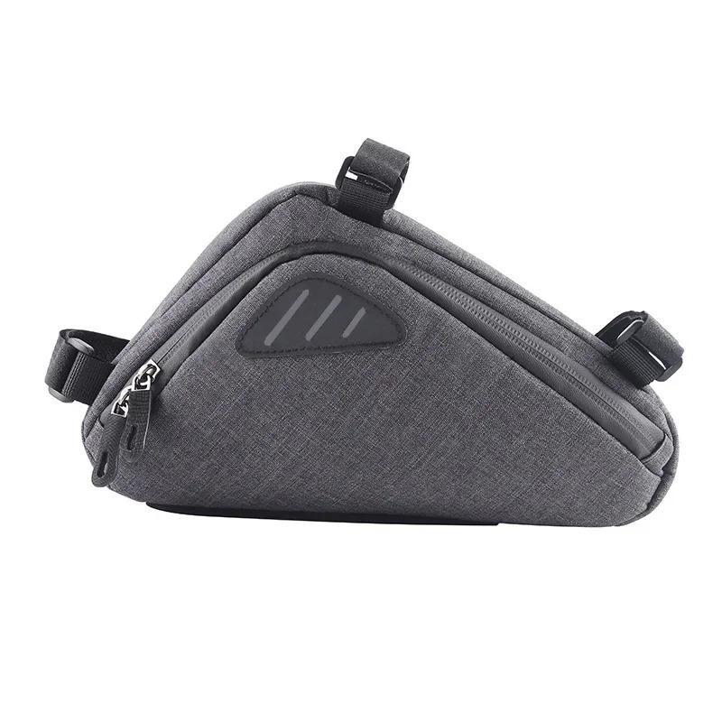 Waterproof Bicycle Triangle Bag Mtb Mountain Bike Storage Bag Rainproof Front Tube Frame Pouch Reflection Cycling Tool Bag