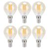 6PCS G45 LED Gold Filament Bulb 2700K 4W E14 Base Vintage Glass Clear Bulb Warm White Light 220?240V
