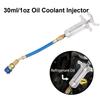 Car A/C Oil/Dye Injector 30Ml 1Oz With Low Side Quick Coupler Adapter 1/4 Air Conditioning Automotive Oiler Injection Syringe