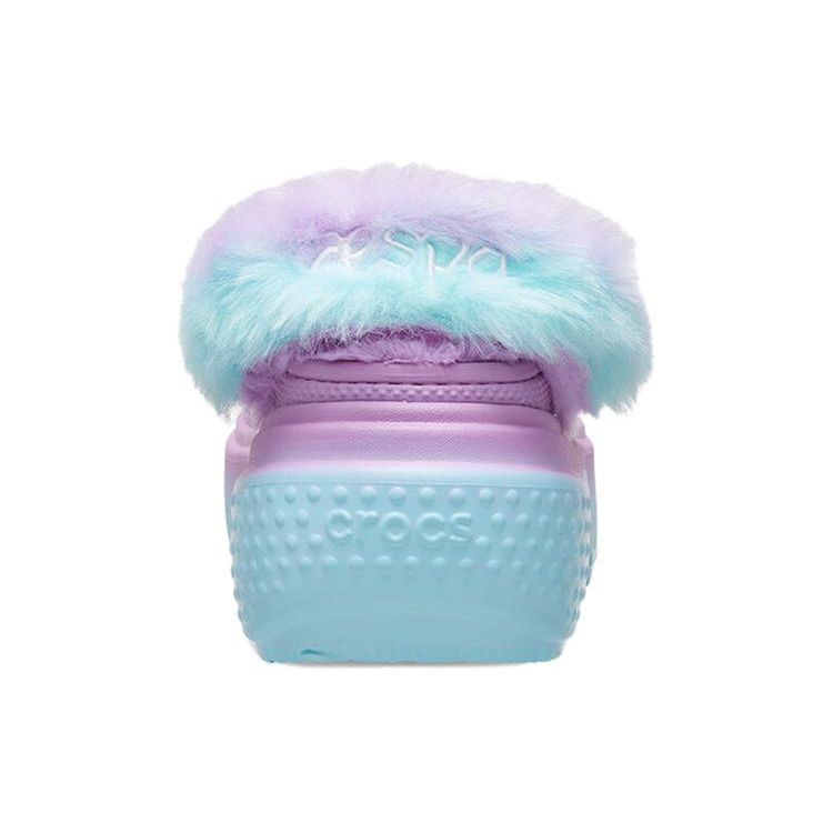 Aespa x Crocs Stomp Lined Clog Небо и Земля Унисекс Кроссовки Фиолетовый Мультиколор 208688-90H