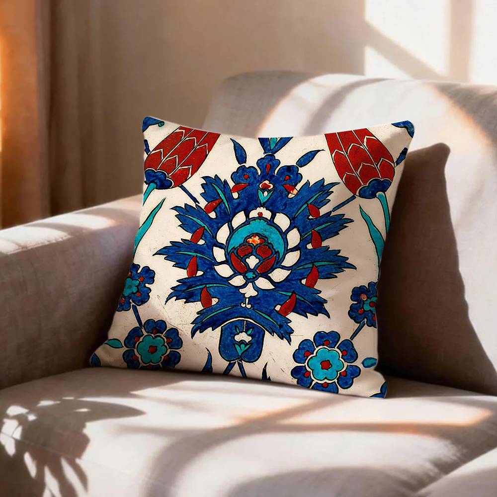ART ZZnik TTile Patterns  Pillow Case Pattern Printed Pillowcase For Living Room Sofa Cushion Cover