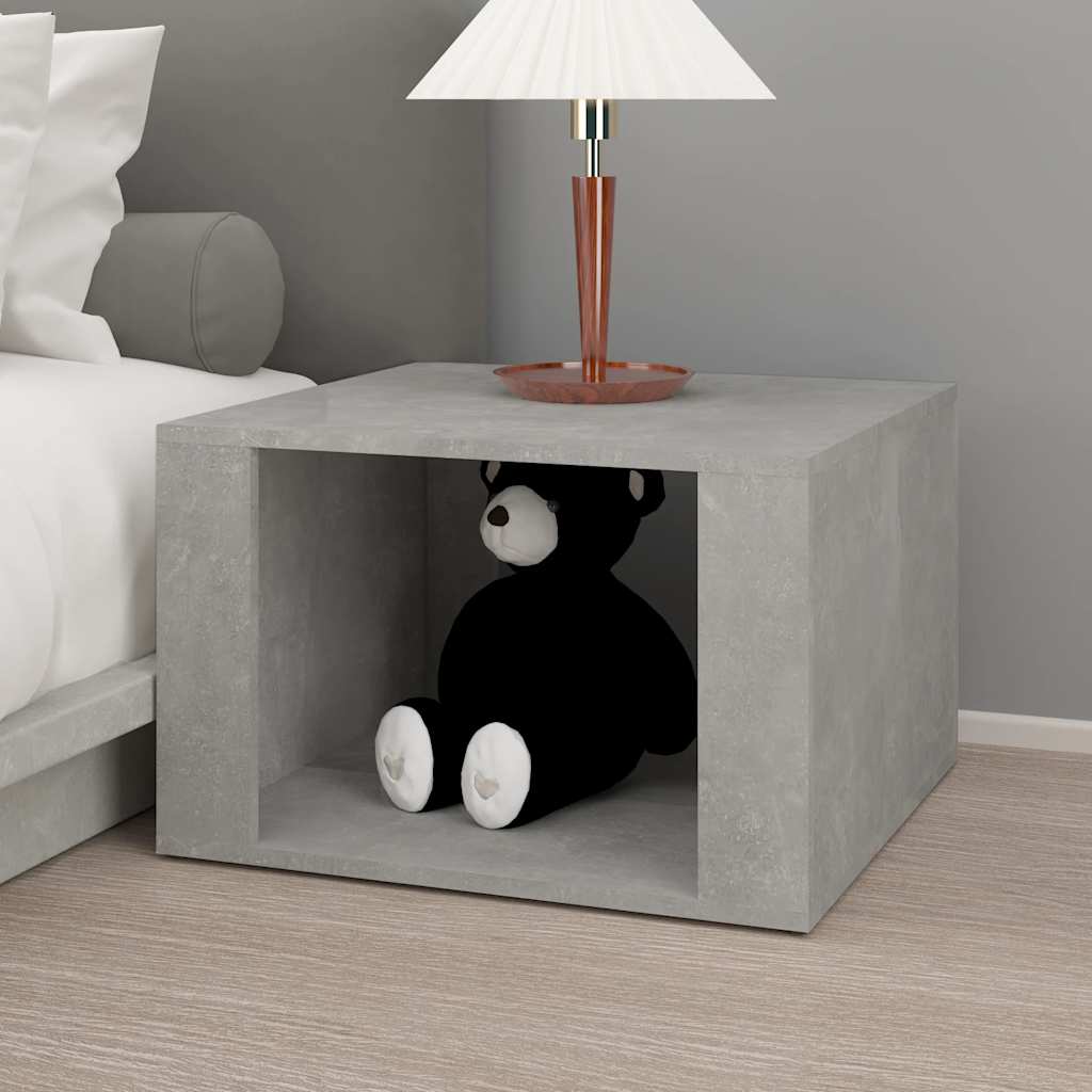 Nightstand Concrete Gray 57x55x36 cm Particleboard