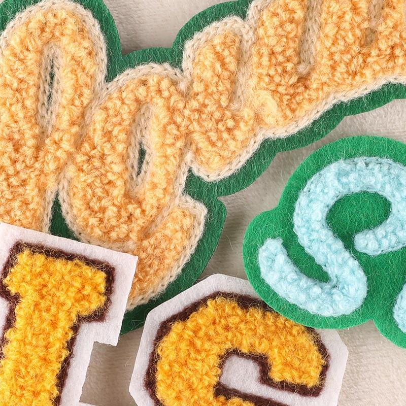 Вышитая этикетка с английскими буквами, нашивка на полотенце, вышитый значок, тканевая этикетка, аксессуары для одежды, сшитая своими руками, вышитая наклейка на ткань