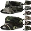 Camouflage Flat Cap Snapback Hat Adjustable Classic Fashion Soldier Sunshade Sun Hats Summer Hunting Hiking Outdoor Sun Caps