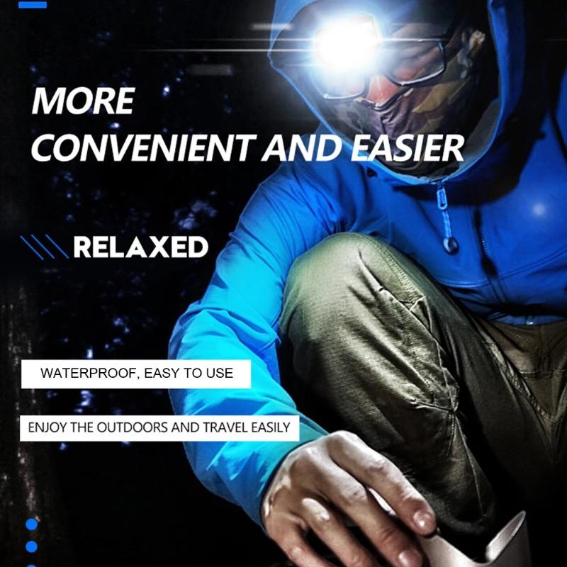 3 шт. Налобный фонарь для кемпинга, 3 режима, мощный светодиодный COB, водонепроницаемый, осветительный фонарь, лампа, мини-ночник