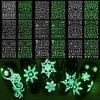 Adhesive Decals Glow In The Dark DIY Manicure White Snowflakes Nail Sticker 3D Luminous Christmas