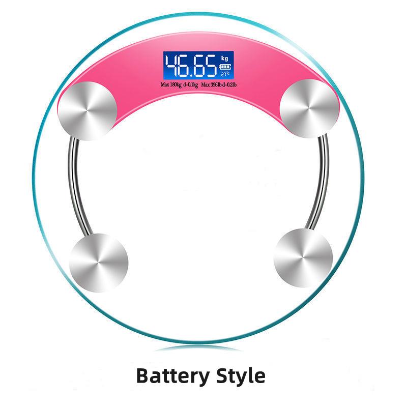 Прозрачные круглые весы, цифровые весы, электронные весы, умные ЖК-весы для ванной комнаты, напольные весы Balança 180 кг, напольные весы