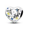 New Graffiti Butterfly Charm 925 Silver Glow Firefly Travel Love Heart Cat Clip Beads Fit Bracelet Necklace DIY Jewelry