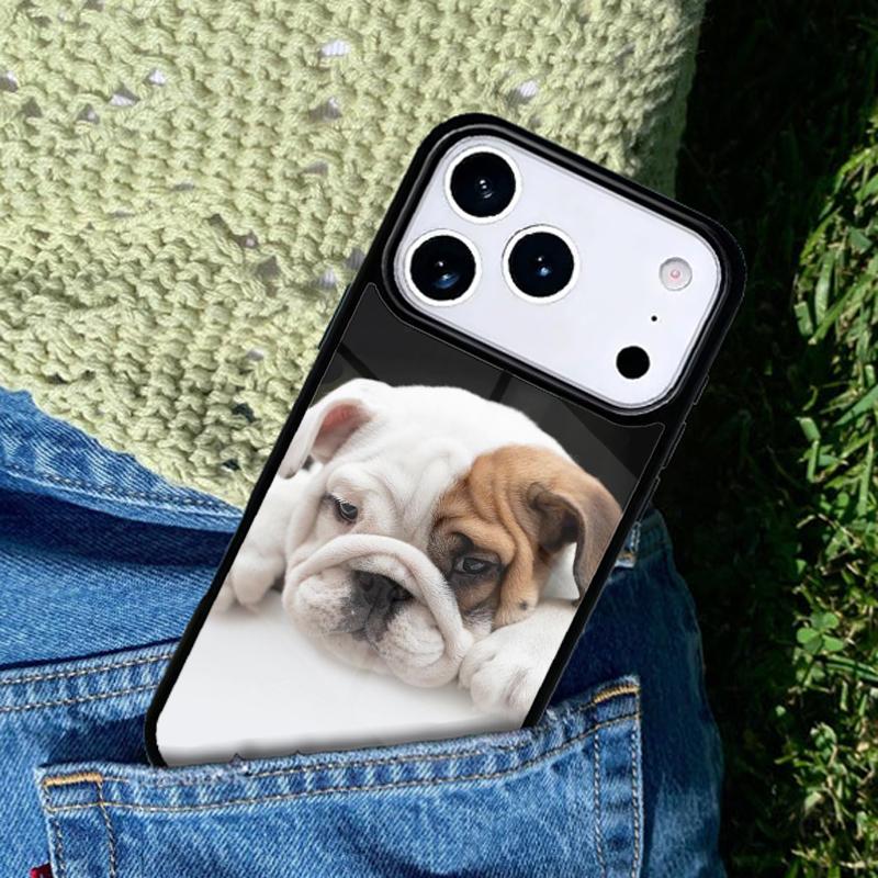 British English Bulldog Phone Case Cover for IPhone 11 12 13 14 15 16e 17 Pro Max Coque for IPhone 17 Air
