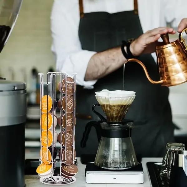 2022 Новый держатель для капсул Dolce Gusto Нержавеющая сталь Серебристый Черный Белый Держатель 24 шт. Капсулы Диспенсер для кофейных капсул Стеллаж Держатель