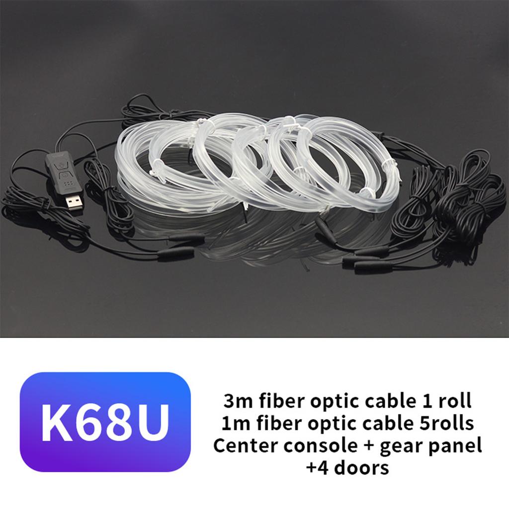 Светодиодная подсветка салона автомобиля, неоновая лента, RGB, подсветка окружающей среды, управление через приложение, аксессуары для украшения центральной консоли автомобиля