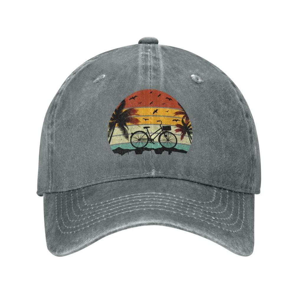 Travel Sea Beach Retro Vintage Sunset Baseball Cap for Men Women Vintage Trucker Hat Golf Hats Dad Caps