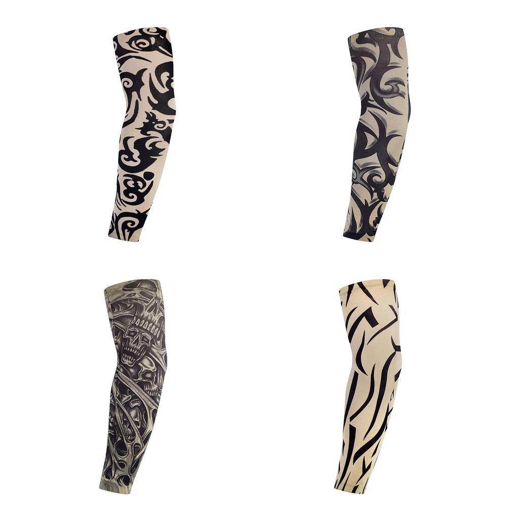 Simulation Tattoo Arm Sleeves Sunproof Arm Covers for Outdoor Enthusiasts Sport Accessory Driving Cycling Arm Protectors