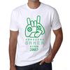 Мужская винтажная футболка с графическим принтом Hardcore Gamer Since 2007 White