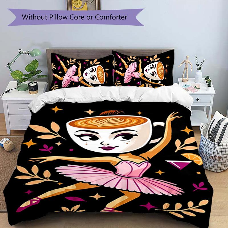 3pcs Italian Brainrot characters2 pattern bedding set duvet cover set includes duvet cover &pillowcases, perfect all season bedroom decoration & gift