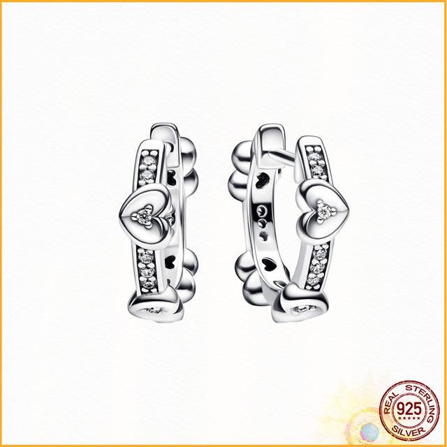 Сверкающие серьги-гвоздики с бесконечным сердцем, модные серьги из стерлингового серебра 925 пробы, женский модный бутик, подарок на годовщину, подарок на день рождения