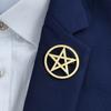 Pentagram series stainless steel brooch, symbolizing the positive energy of warding off evil, symbol of cultural lapel jewelry.