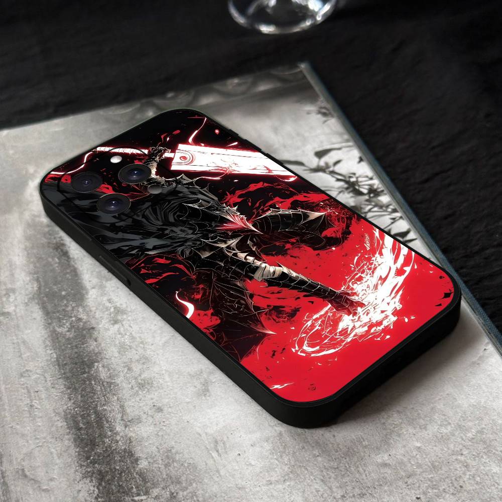 Чехол для телефона с аниме B-Berserk G-Guts, черный силикон, мягкий корпус для IPhone 17 16 15 14 13 12 11 Air Pro Max Plus, горячая распродажа