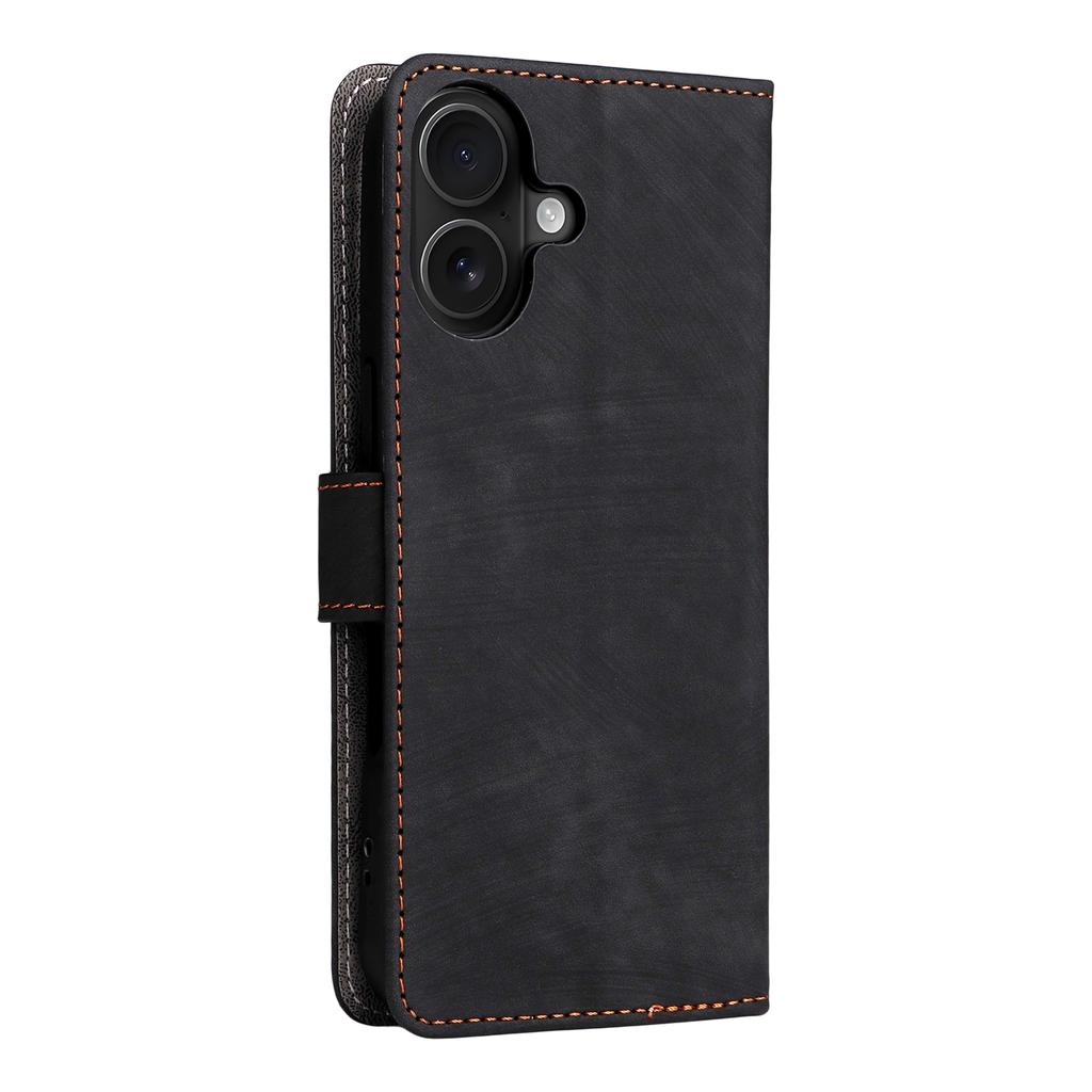 For iPhone 17 Case Wallet RFID Blocking PU Leather Phone Cover Stand with Strap